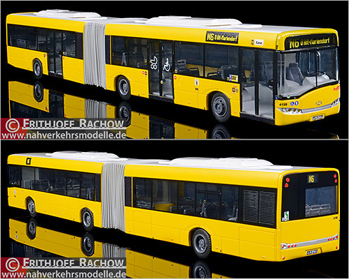 Rietze Busmodell Artikel 66866 Solaris Urbino 18 neutral Berliner Verkehrsbetriebe