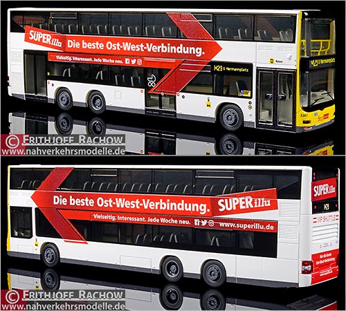 Rietze Busmodell Artikel 67784 M A N Lions City D D D L Null 7 Berliner Verkehrsbetriebe