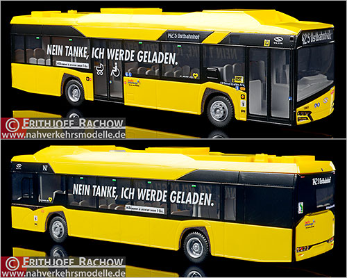 Rietze Busmodell Artikel 73034 Solaris Urbino 12 2014 electric Berliner Verkehrsbetriebe
