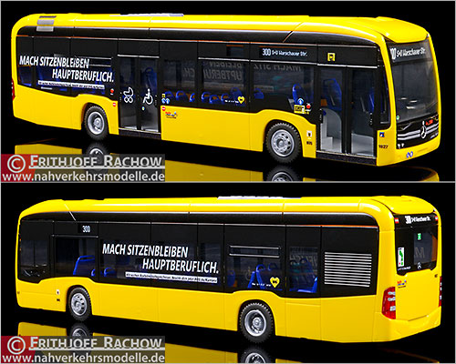 Rietze Busmodell Artikel 75521 Mercedes-Benz eCitaro Berliner Verkehrsbetriebe