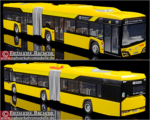 Rietze Busmodell Artikel 76705 Solaris Urbino 18 2019 electric Berliner Verkehrsbetriebe