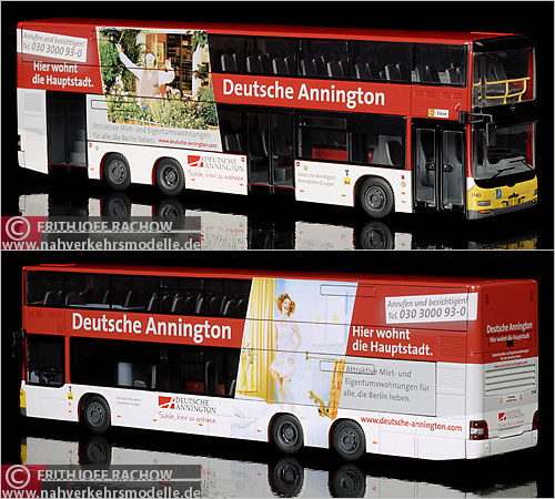 Rietze MAN Lions City DD BVG Berlin Doppeldecker Modellbus Busmodell Modellbusse Busmodelle