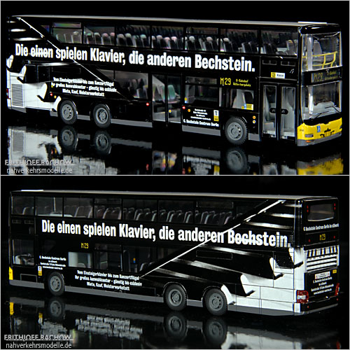 Rietze MAN Lions City DDBVG 3148 Bechstein Klaviere Modellbus Busmodell