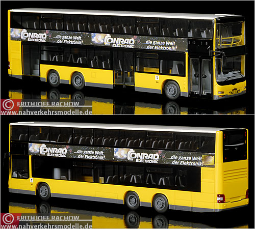 Rietze MAN Lions City DD BVG Berlin Doppeldecker Modellbus Busmodell Modellbusse Busmodelle