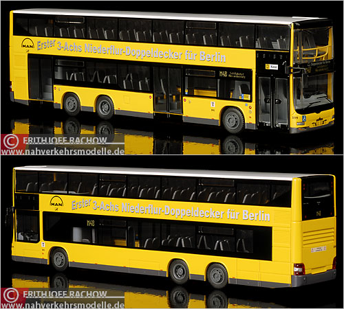 Rietze MAN Lions City DD BVG Berlin Doppeldecker Modellbus Busmodell Modellbusse Busmodelle