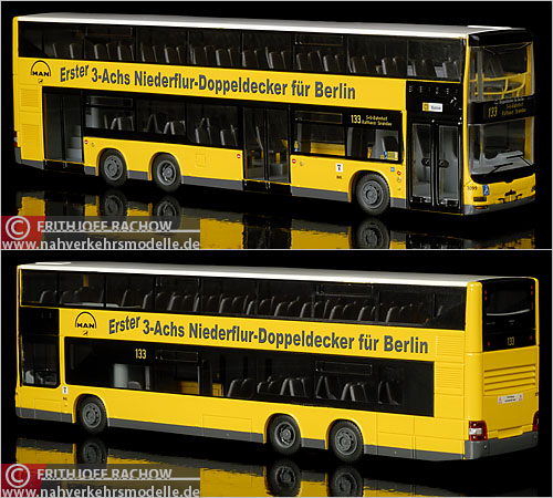 Rietze MAN Lions City DD BVG Berlin Doppeldecker Modellbus Busmodell Modellbusse Busmodelle