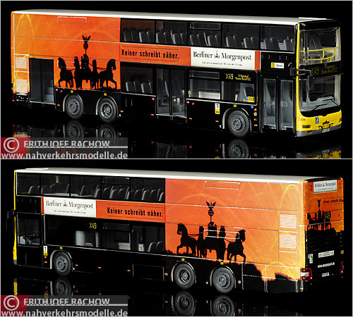 Rietze MAN Lions City DD BVG Berlin Doppeldecker Modellbus Busmodell Modellbusse Busmodelle