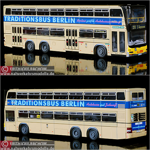 Rietze Neoman Lions City DD BVG Berlin Busmodell Doppeldecker Rietze Traditionsbus