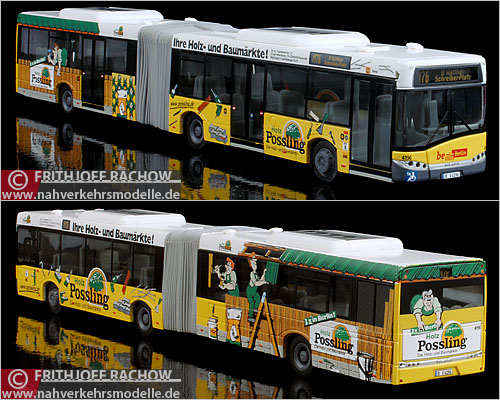 VKModelle Solaris Urbino 18 BVG Berlin Holz Possling Modellbus Busmodell Modellbusse Busmodelle