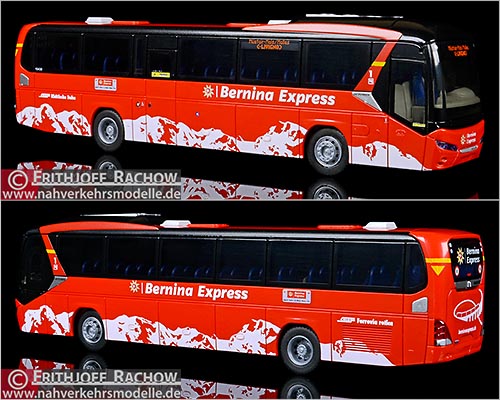 Rietze Busmodell Artikel 69619 Neoplan Jetliner Postauto Schweiz A G Bernina Express