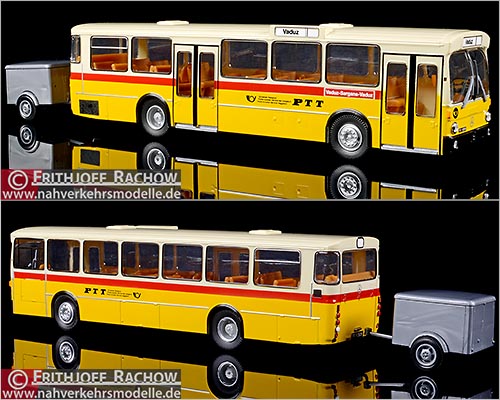 Brekina Busmodell Artikel 95097 Mercedes-Benz O 305 mit Anhnger Postauto Schweiz