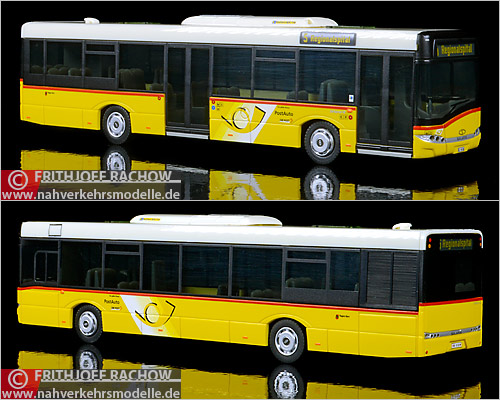 VKModelle Solaris U 12 2-türig Post Schweiz Postbus Modellbus Busmodell Modellbusse Busmodelle