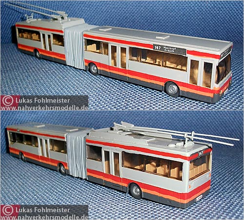Wiking MB O405GTD Duo-Bus EVAG Esen Modellbus Busmodell Modellbusse Busmodelle