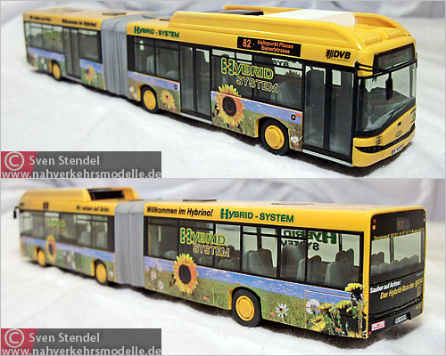 VKModelle Solaris U18 Hybrid DVB Dresden Modellbus Busmodell Modellbusse Busmodelle