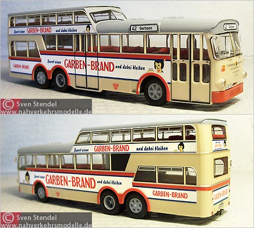 V K Modelle Busmodell Artikel 21081 Büssing 6500 T Anderthalbdecker ÜSTRA Hannover