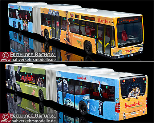 Rietze Busmodell Artikel SIM10174 Mercedes-Benz O 530 Citaro G Euro 4 Facelift Hochbahn Hamburg Hagenbecks Tierpark