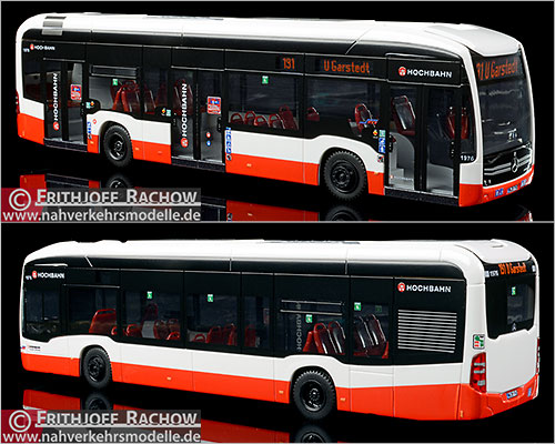 Rietze Busmodell Artikel SIM10189 Mercedes Benz E-Citaro Hamburger Hochbahn