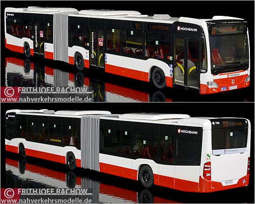 Rietze Mercedes-Benz O 530 Citaro G C2 Euro 6  Gelenkbus Hochbahn Hamburg Modellbus Busmodell Modellbusse Busmodelle