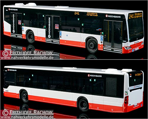 AWM Busmodell  Sondermodell Mercedes Benz O 530 Citaro E 4 Facelift Hamburger Hochbahn dreitrig