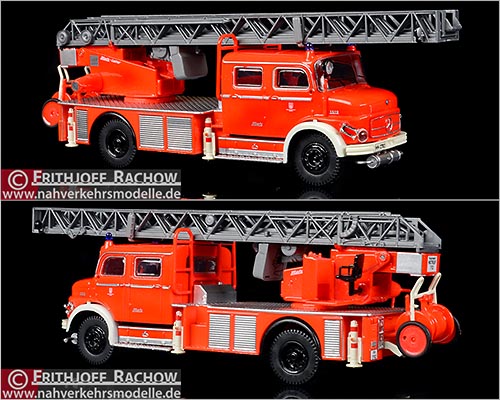 Brekina Feuerwehr Sondermodell Mercedes-Benz L 1519 Kurzhauber Drehleiter Feuerwehr Hamburg