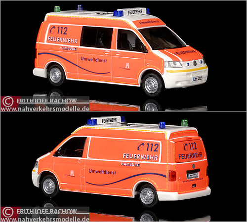 Rietze VW T5 Facelift LR MD Berufsfeuerwehr Hamburg