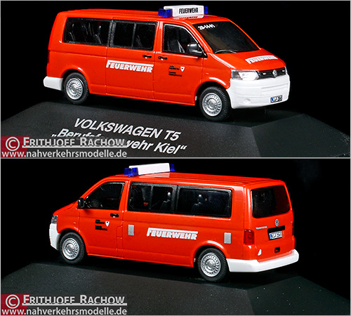 Rietze Busmodell Artikel 53425 Volkswagen T 5 G P Berufsfeuerwehr Kiel