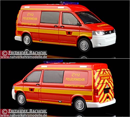 Rietze Busmodell Artikel 53631 Volkswagen T 5 2010 Feuerwehr Lbeck