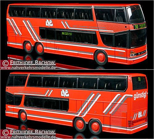 Rietze Busmodell Sondermodell Wischnewski Lbeck Setra S 328 D T Lbeck Travemnder Verkehrsgesellschaft L V G