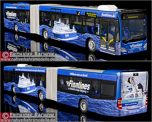Rietze Busmodell Artikel 73658 Mercedes-Benz Citaro G 2015 Stadtverkehr Lübeck Finnlines