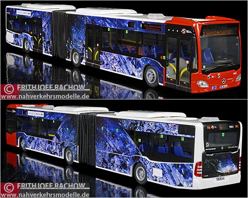 Rietze Busmodell Artikel 68822 Mercedes Benz O 530 Citaro G C 2 Modell 2011 der Bremer Straenbahn AG BSAG mit Eigenwerbung