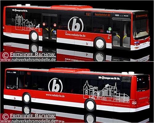Rietze Busmodell Artikel 72718 M A N Lions City Euro 6 Braunschweiger Verkehrs G m b H