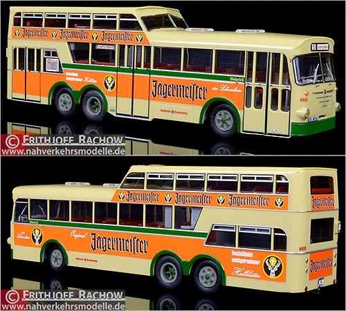 VKModelle Büssing Anderthalbdecker  BSVAG Braunschweig Modellbus Busmodell Modellbusse Busmodelle