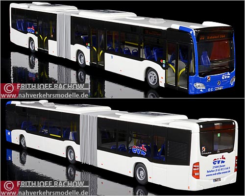 Rietze Busmodell Artikel 69523 Bahnedition Mercedes-Benz O 530 Citaro G Euro 6 Eisenbahnen und Verkehrsbetriebe Elbe-Weser E V B Zeven