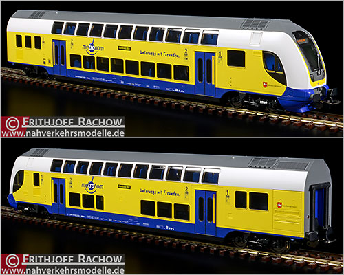 Piko Eisenbahnmodell Artikel 58369 A Doppelstock Steuerwagen erste und zweite Klasse Metronom Eisenbahngesellschaft Uelzen