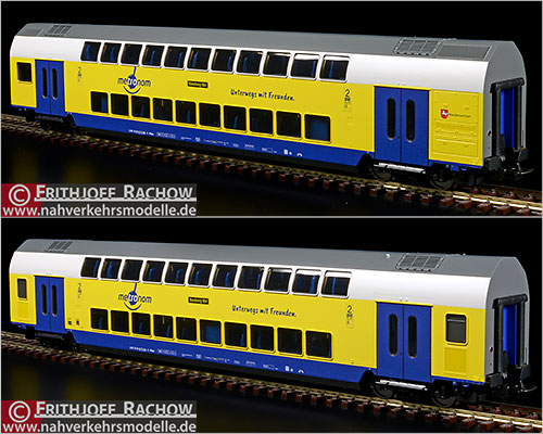 Piko Eisenbahnmodell Artikel 58369 B Doppelstock Sitzwagen zweite Klasse Metronom Eisenbahngesellschaft Uelzen