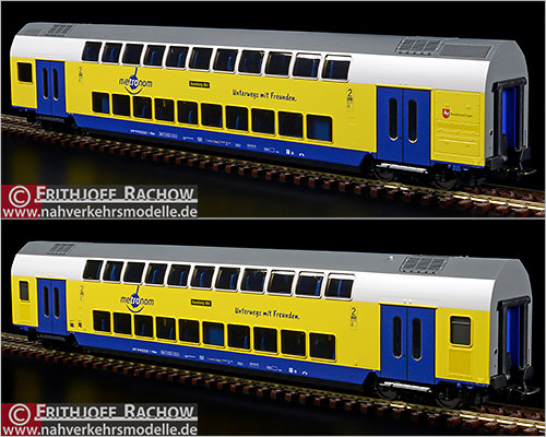Piko Eisenbahnmodell Artikel 58369 C Doppelstock Sitzwagen zweite Klasse Metronom Eisenbahngesellschaft Uelzen