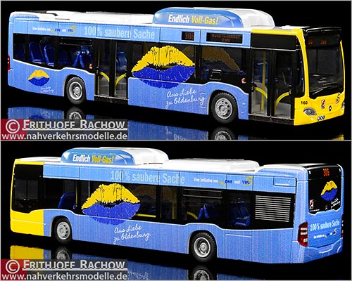 Rietze Busmodell Mercedes Benz O 530 Citaro C2 NGT Verkehrs und Wasser Oldenburg V W G