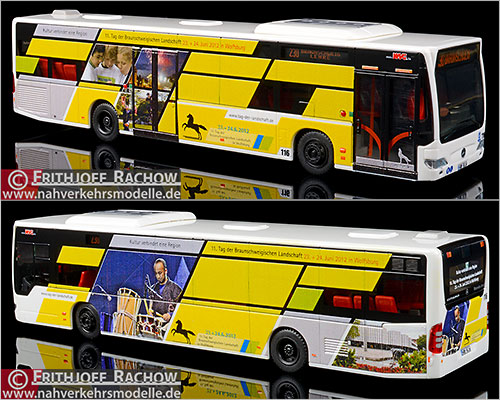 Rietze Busmodell Artikel 66418 Mercedes-Benz O 530 Citaro E 4 Facelift Wolfsburger Verkehrs G m b H