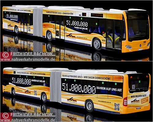 Rietze Busmodell Artikel 68824 Mercedes Benz O 530 Citaro G C 2 2011 Mainer Verkehrsgesellschaft M V G