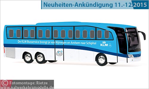 Rietze Busmodell Artikel 66355 Mercedes-Benz Travego M K L M Royal Dutch Airlines