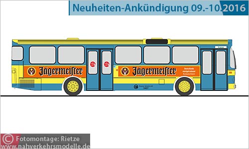 Rietze Busmodell Artikel 74300 Mercedes-Benz O 305 stülb Essener Verkehrs A G