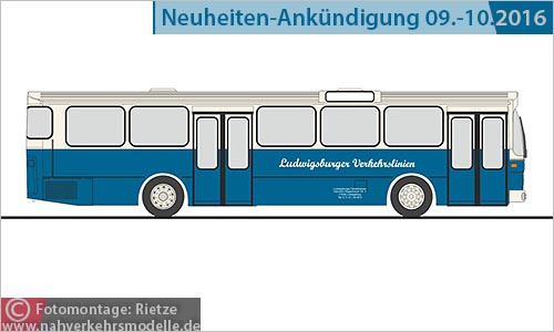 Werbung für Rietze Mercedes O305G 41041 