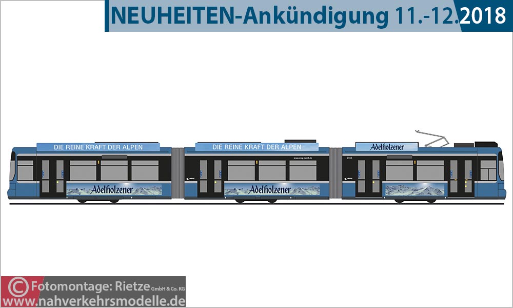 Rietze Busmodell Artikel STRA01050 Adtranz G T 6 Mnchner Verkehrsgesellschaft