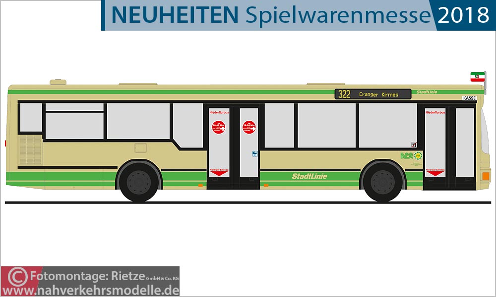 Rietze Busmodell Artikel 75004 M A N NL 202 Strich 2 H C R Herne