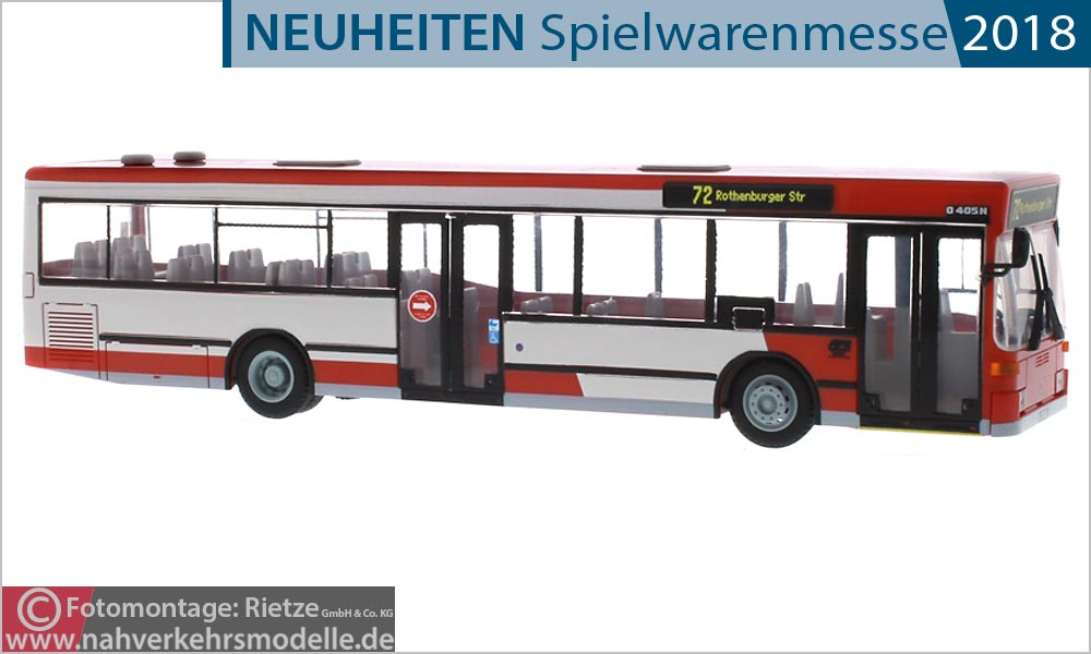 Rietze Busmodell Artikel 75201 Mercedes-Benz O 405 N 2 A P Z Linienverkehr Frth