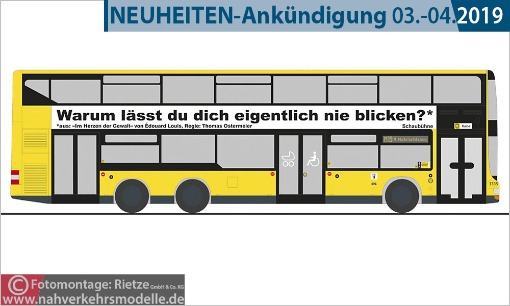 Rietze Busmodell Artikel 67785 Neoman A 39 Lions City D D D L 07 Berliner Verkehrsbetriebe Schaubhne