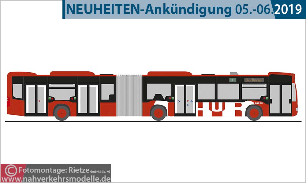 Rietze Busmodell Artikel 69571 Mercedes-Benz Citaro G 2012 Chur Bus