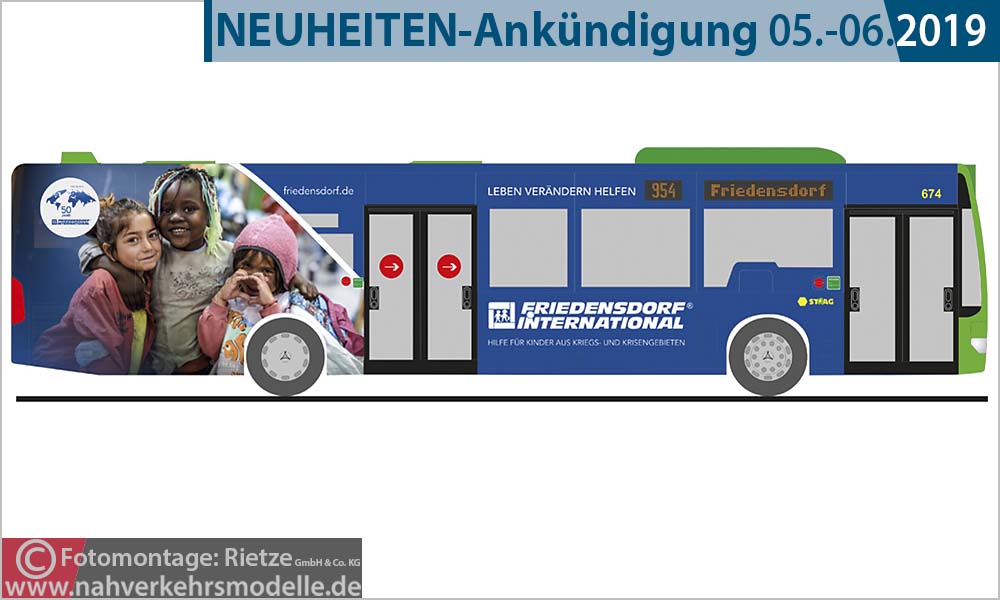 Rietze Busmodell Artikel 69907 Mercedes-Benz O 530 Citaro E 4 Facelift Stoag Oberhausen