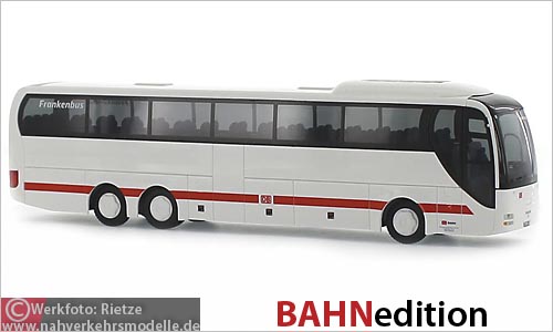 Rietze Busmodell Artikel 64374 M A N Lions Coach L Frankenbus Nürnberg