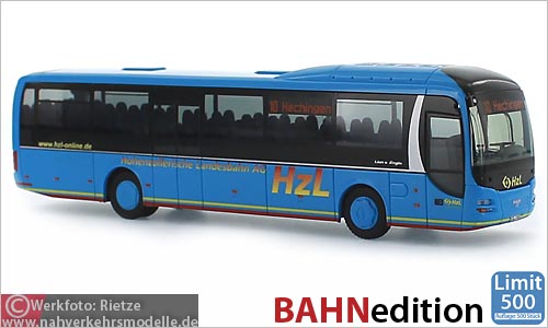 Rietze Busmodell Artikel 65833 M A N Lions Regio H z L Hohenzollerische Landesbahn A G Hechingen